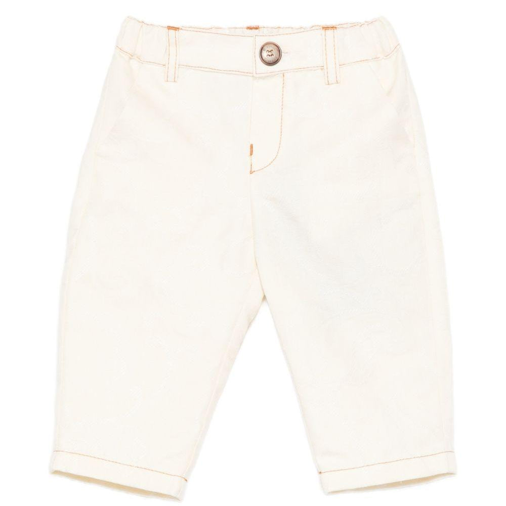 Shorts per neonato Etro Kids bianchi con ricamo logo sul retro GY6500 I0308 105 ETRO KIDS