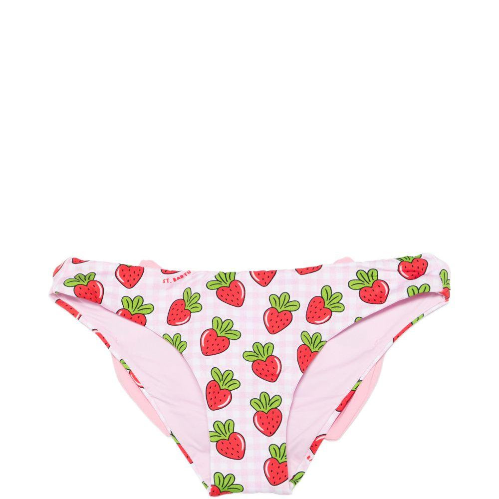 Costume per neonata MC2 Saint Barth Kids rosa con stampa fragole MAD0001 00273L MC2 ST. BARTH KIDS