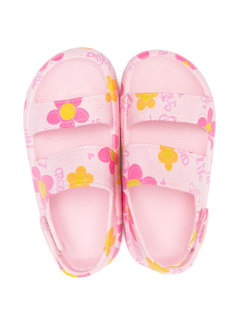 Sandali per bambina Billieblush rosa con stampa floreale all-over U21989 499 BILLIEBLUSH KIDS