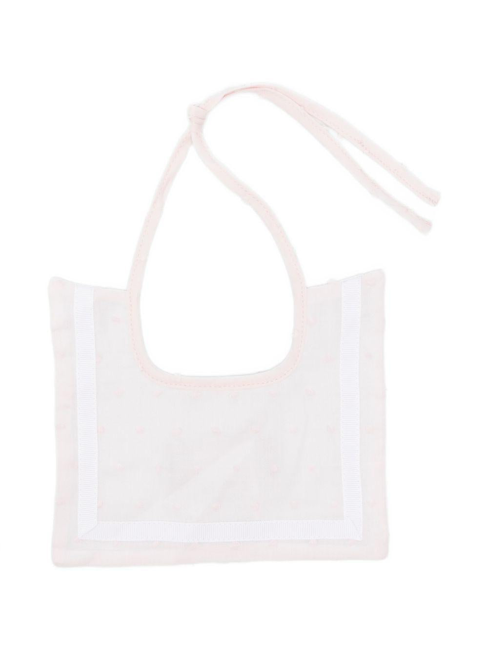 Bavaglino per neonata La Stupenderia rosa con trama plumetis 2TBBV00 U40 LA STUPENDERIA