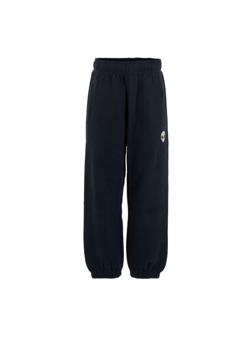 Pantaloni per bambino Molo blu con orli elasticizzati e motivo alieno 1W25I203 8552 MOLO
