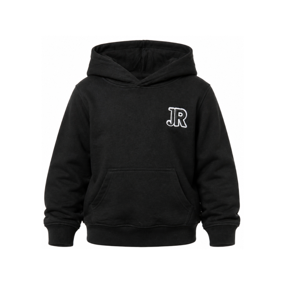 felpa per bambino John Richmond Junior nera con patch logo RBA26005FE BLACK JOHN RICHMOND KIDS