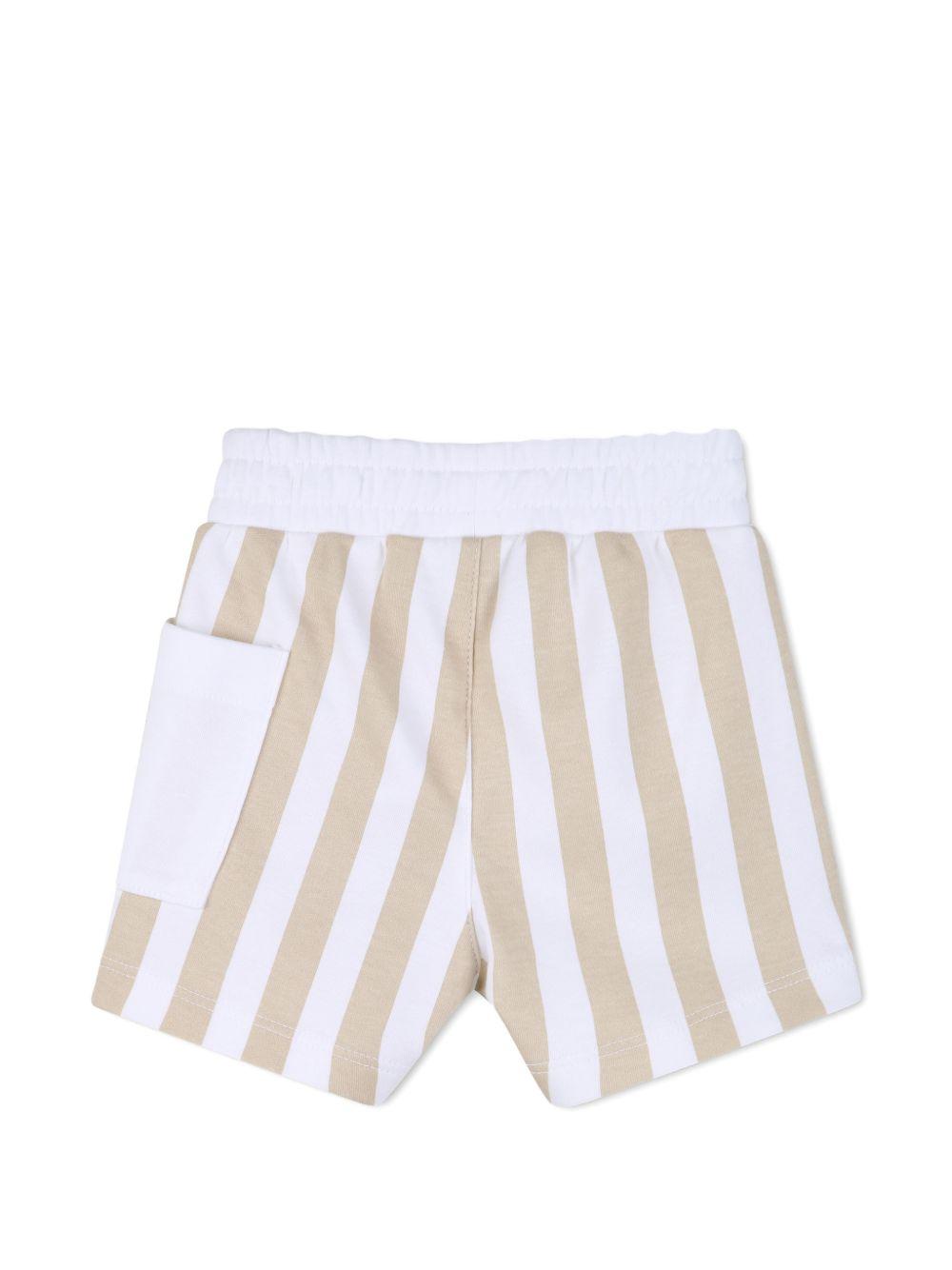 Set t-shirt con shorts per neonato Boss Kids bianco con motivo a righe J53048 249 BOSS KIDS