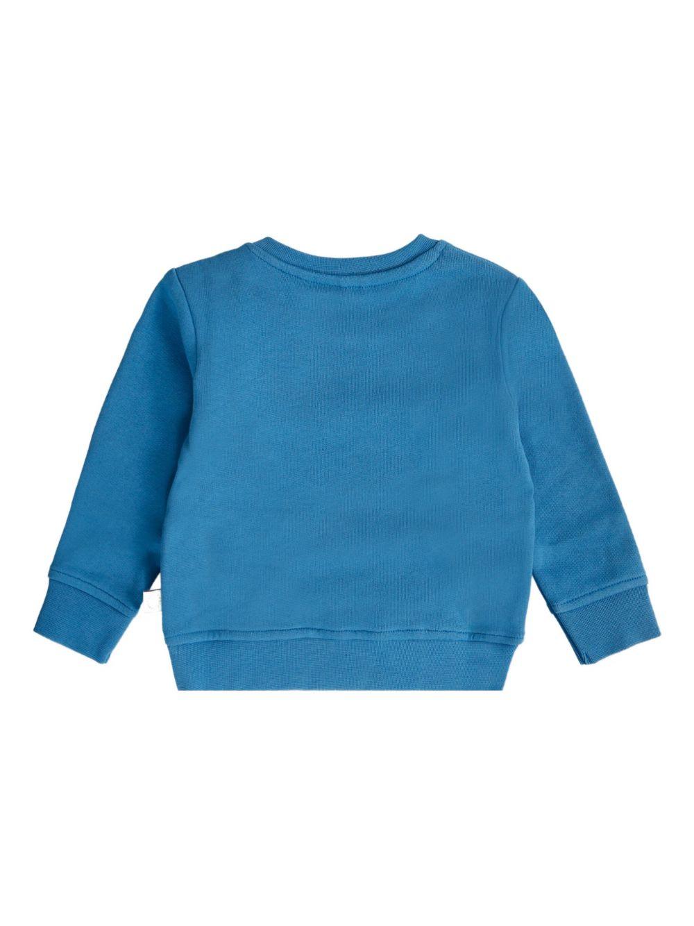 Felpa per neonato Stella McCartney Kids blu con stampa grafica sul davanti TX4520 Z0453 60P STELLA McCARTNEY KIDS