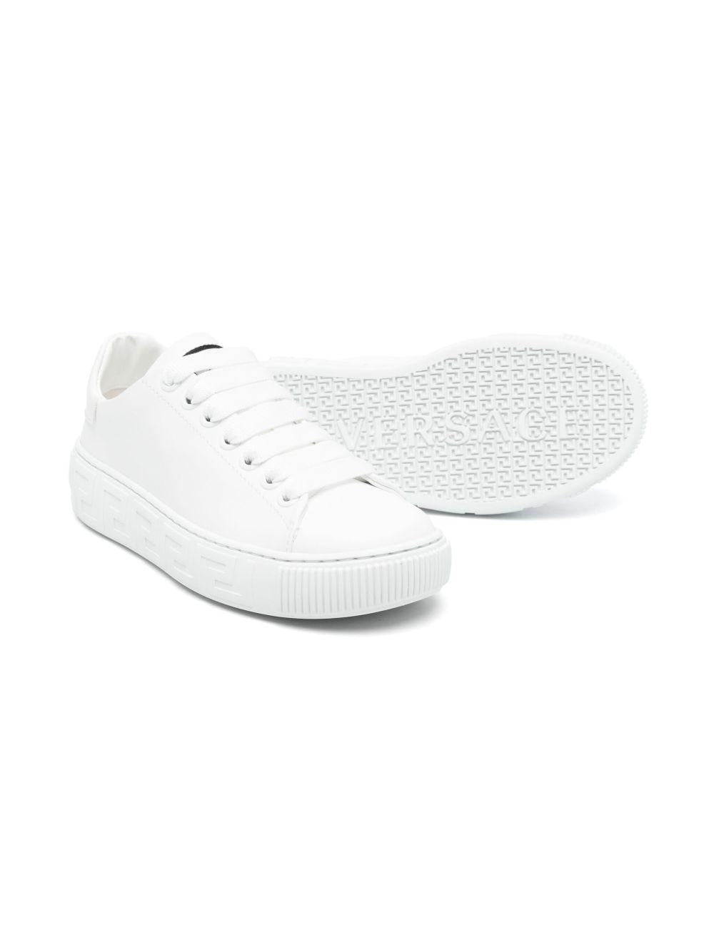 Sneakers per bambini Versace Kids bianche con logo sul tallone 10180271A11732 1W010 VERSACE KIDS