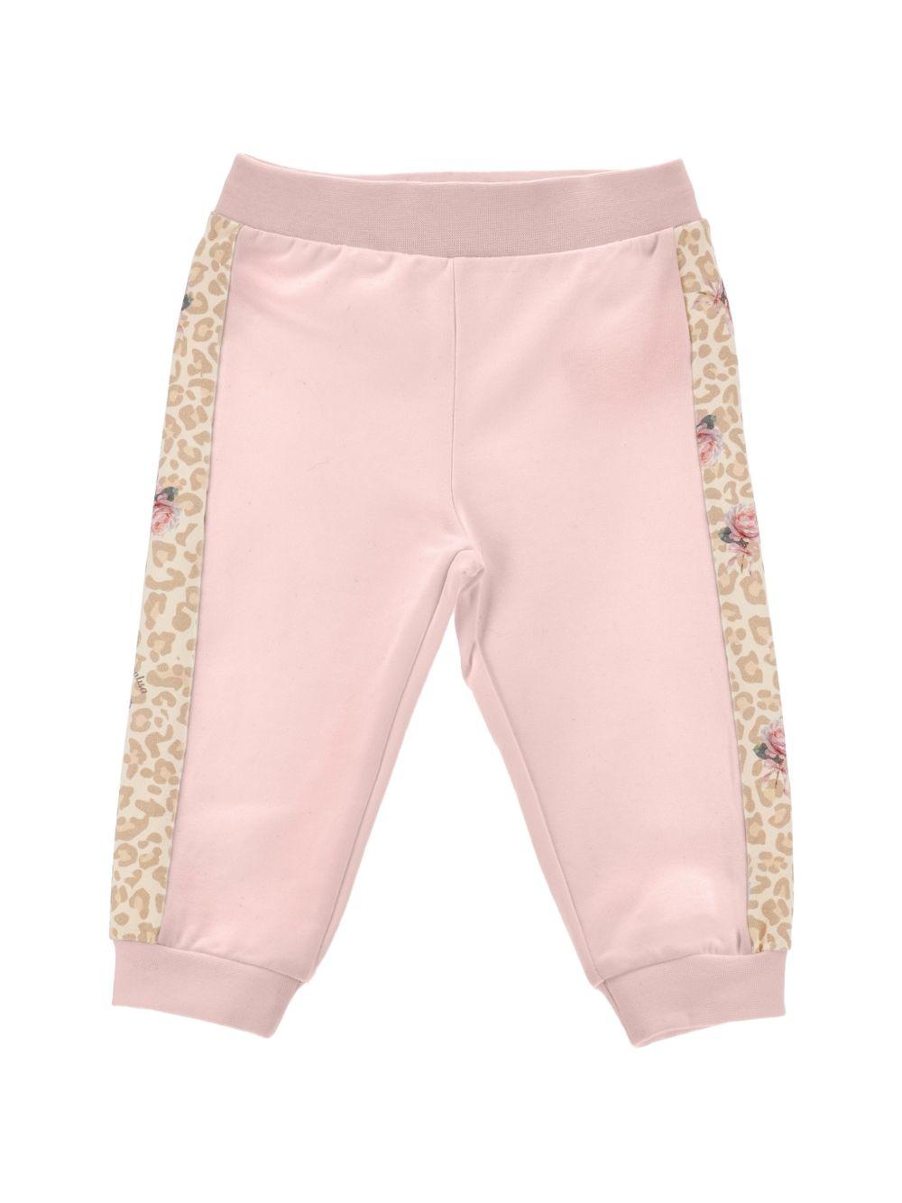 Pantaloni per neonata Monnalisa Kids rosa con stampa leopardata 39H403 8006 094F MONNALISA KIDS