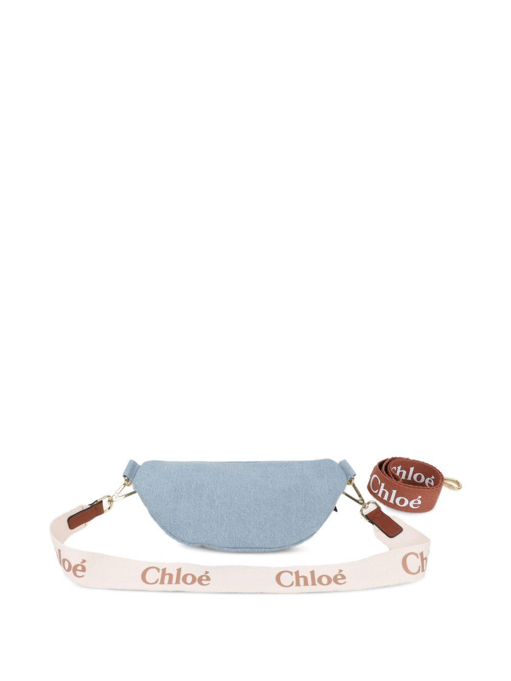 Marsupio per bambina Chloé Kids azzurro con placca con logo C20880 Z10 CHLOE' KIDS