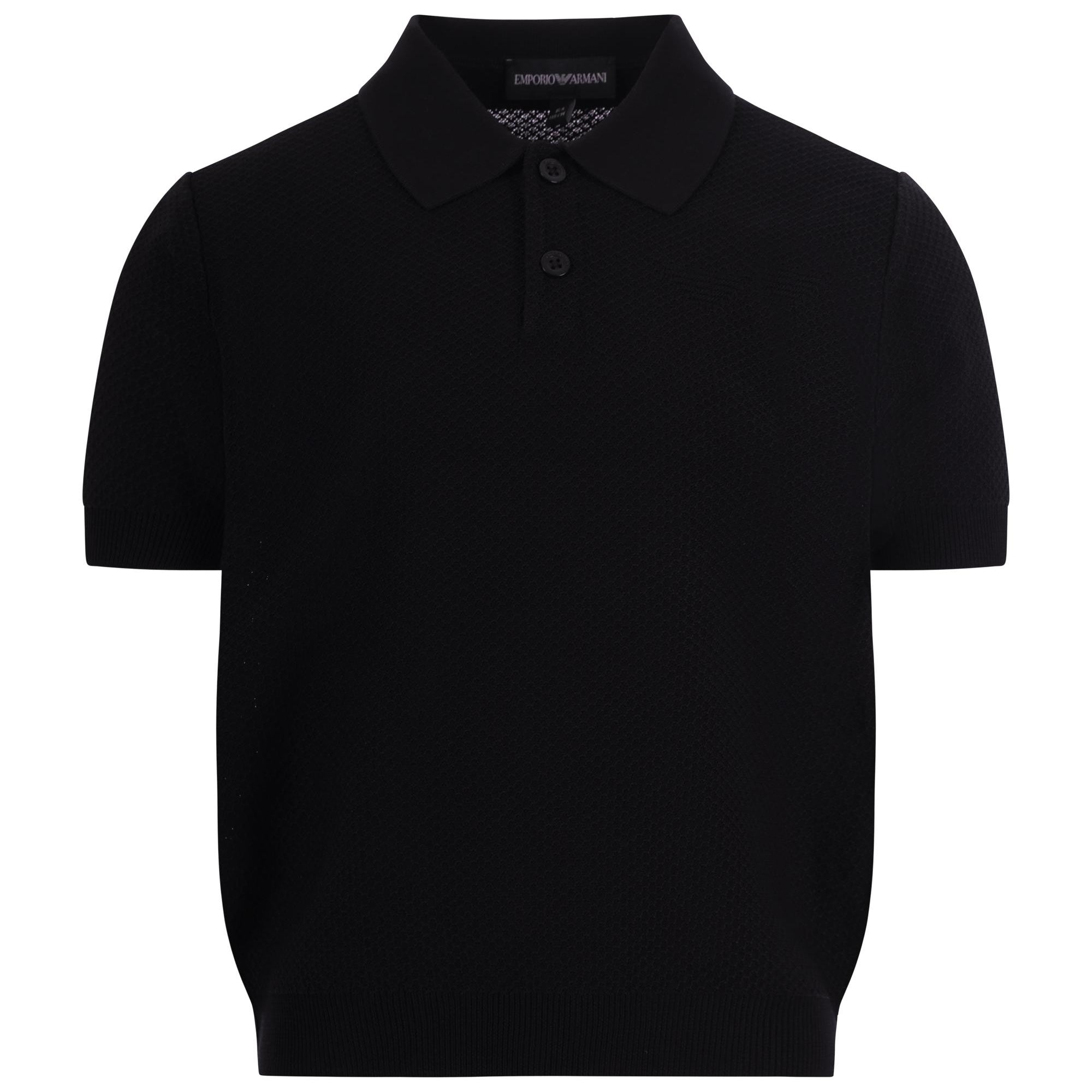 T-shirt per bambino Emporio Armani Kids blu con colletto stile polo EB001222 AF23412 UB118 EMPORIO ARMANI KIDS