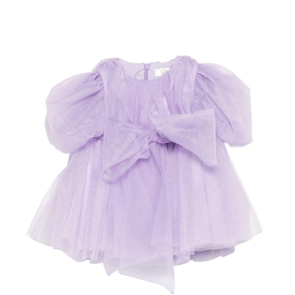 Abito per neonata Alapage lilla con maniche a sbuffo AL54 LILLA A'LAPAGE KIDS