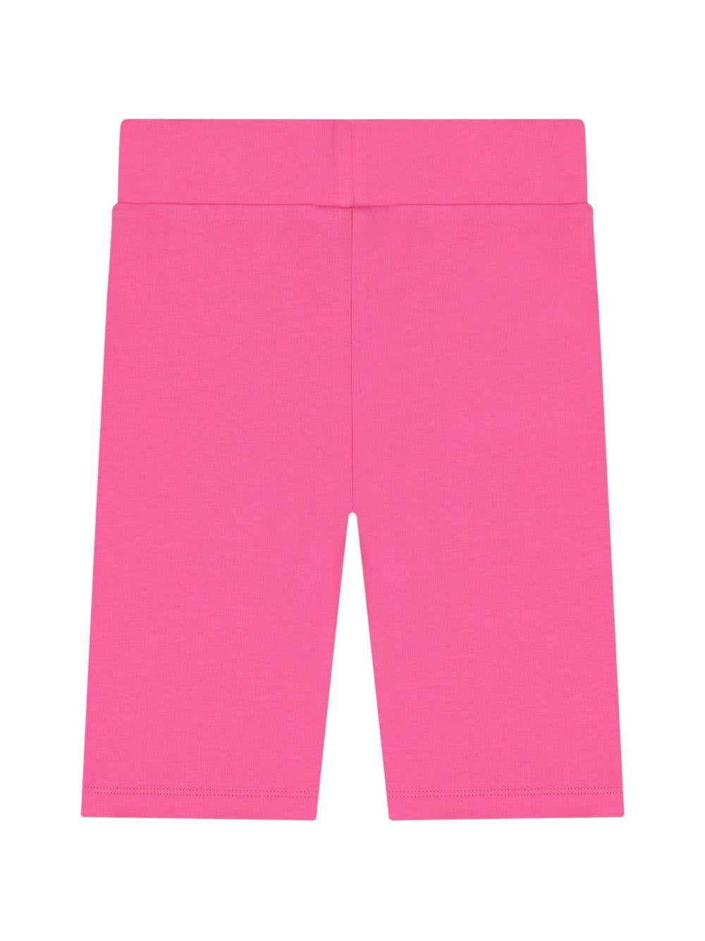 Set t-shirt e shorts per bambina Moschino Kids fucsia con stampa Teddy Bear HAG01HLBA00 50533 MOSCHINO KIDS