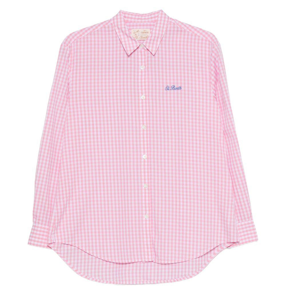 Camicia Brigitte per donna MC2 Saint Barth rosa con stampa grafica sul retro BRIG005 01921L MC2 ST. BARTH