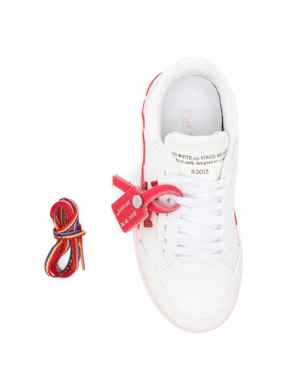 Sneakers per bambina Off White Kids bianca con dettagli fucsia OGIA001S26LEA001 013C OFF WHITE KIDS