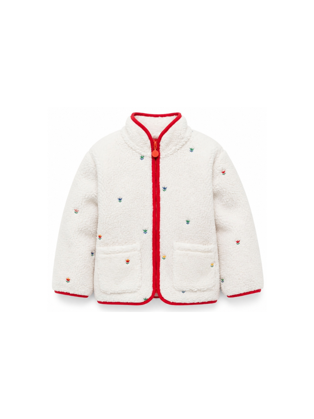 Giubbino per bambina Stella McCartney Kids bianco con ricami floreali TZ2A47 Z3881 189EM STELLA McCARTNEY KIDS