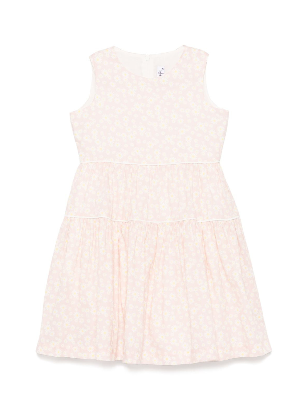 Abito con stampa a fiori per bambina Il Gufo rosa con fodera integrale P25VA319C4138 320 IL GUFO