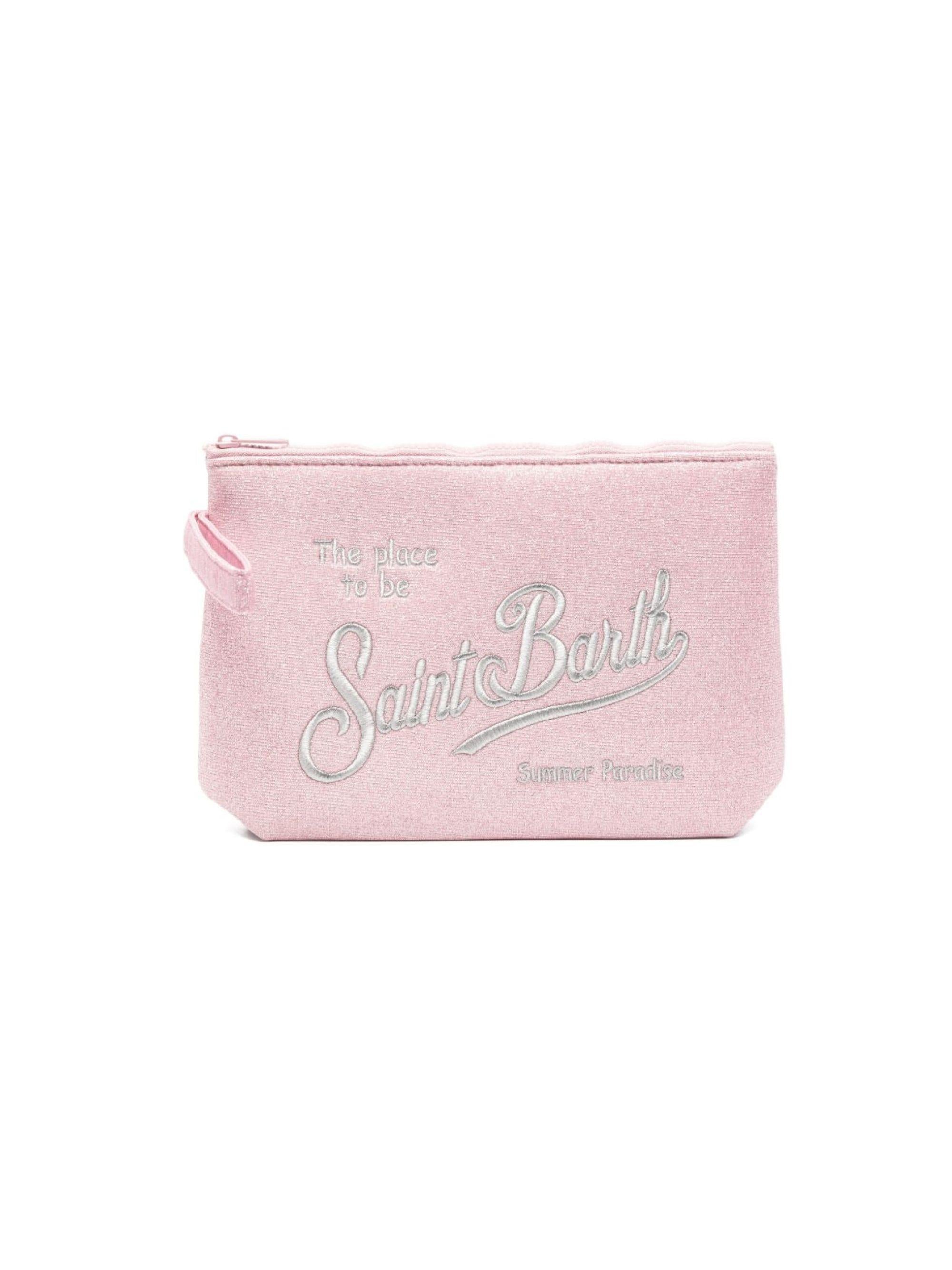 Pochette Aline MC2 Saint Barth rosa con finiture glitterate ALI0018 03000L MC2 ST. BARTH KIDS