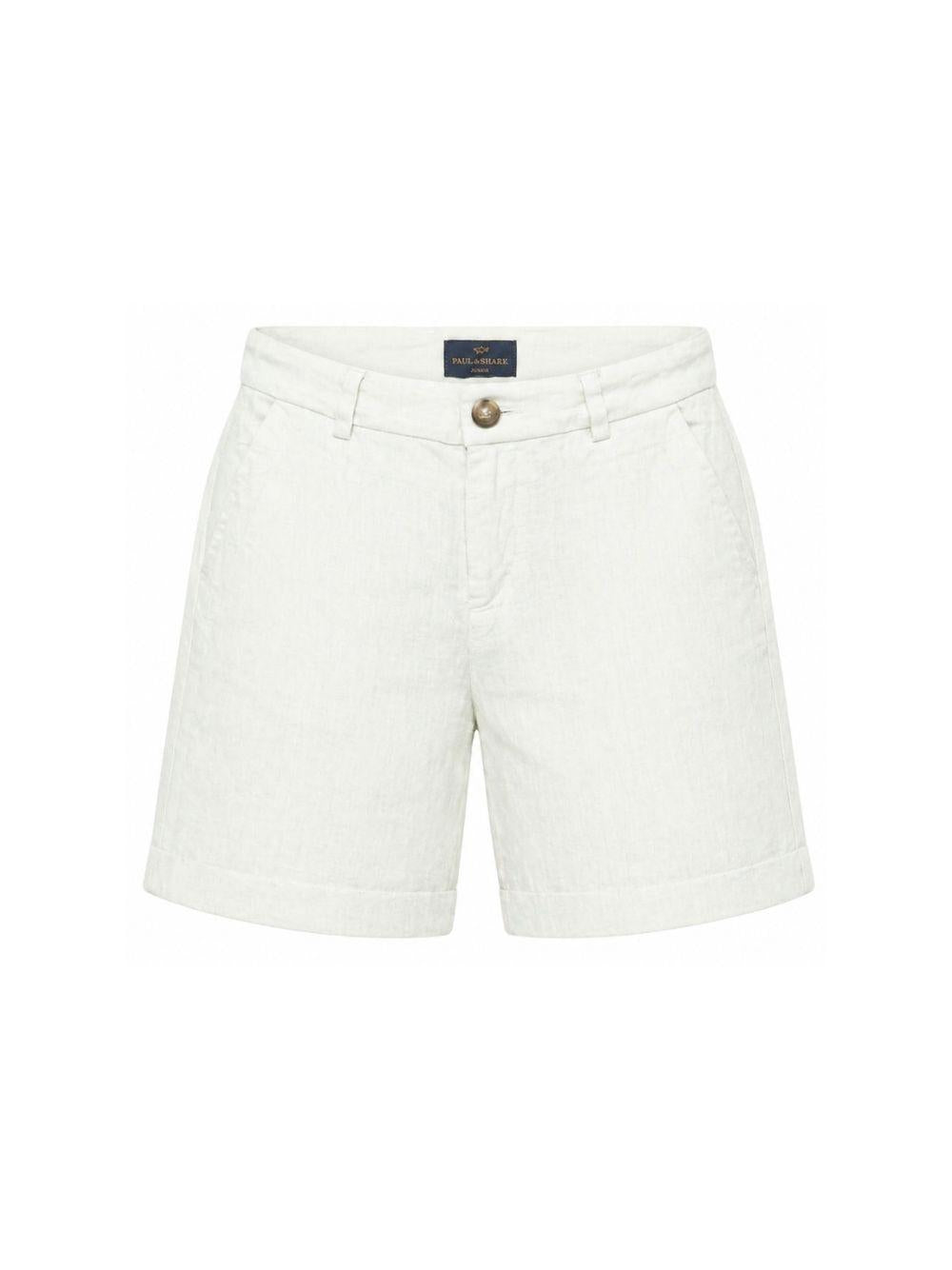 Shorts per bambino Paul & Shark Junior verde con passanti per cintura WUQ001LUC01 31232 PAUL & SHARK KIDS