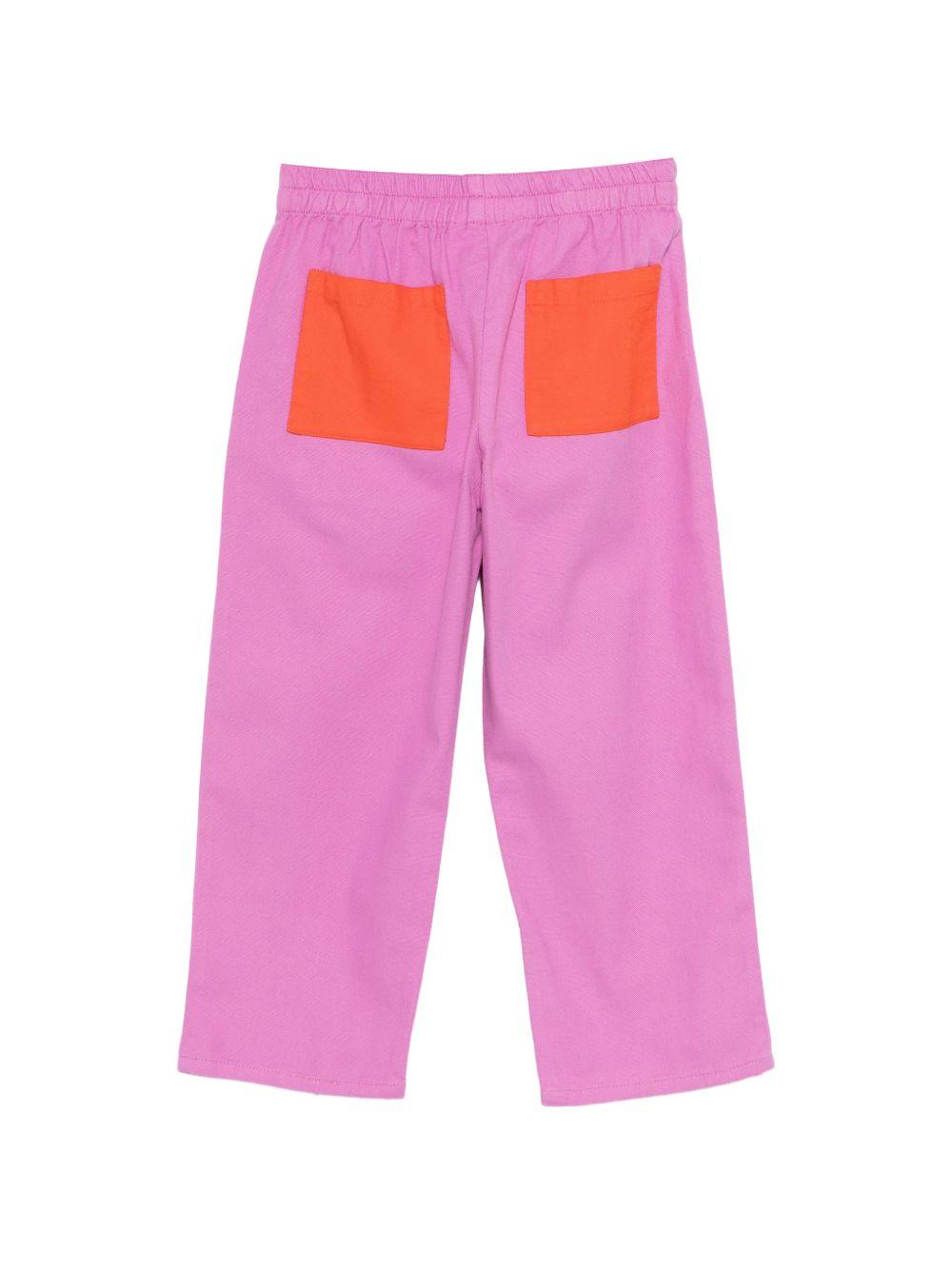 Pantaloni per bambina Bobo Choses rosa con design color-block B126AC093 511 BOBO CHOSES KIDS