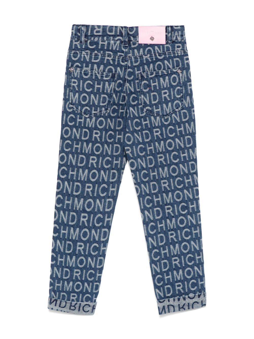Jeans per bambina John Richmond Junior in denim con effetto jacquard RGP25120JE DENIM JOHN RICHMOND JUNIOR