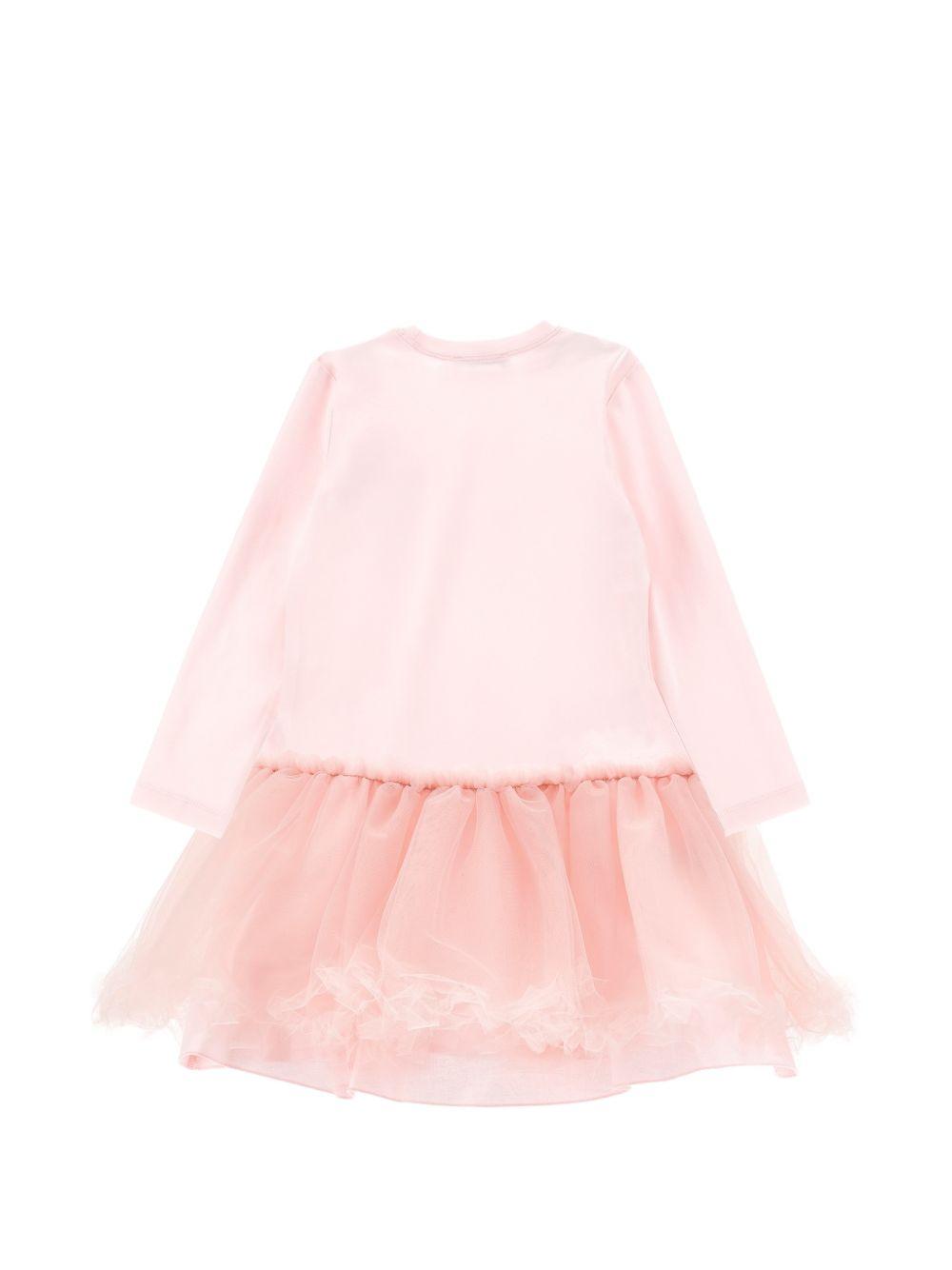 Abito per bambina Monnalisa Kids rosa con stampa grafica Jessie 19H910NP 8004 0091 MONNALISA KIDS