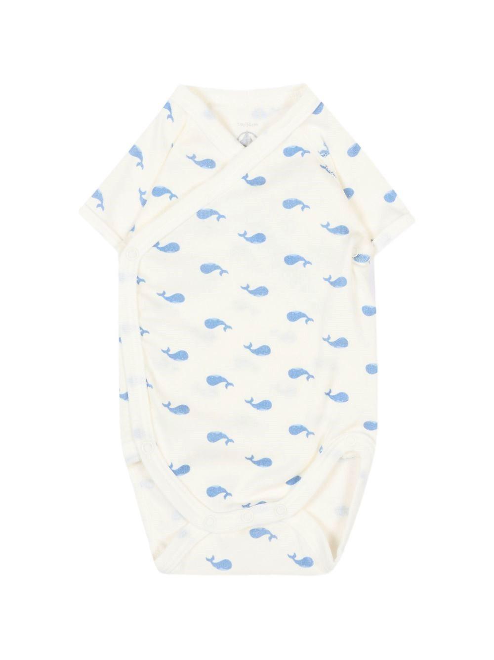 Set di tre body per neonato Petit Bateau multicolore con stampa balene A0GHM 00 PETIT BATEAU KIDS
