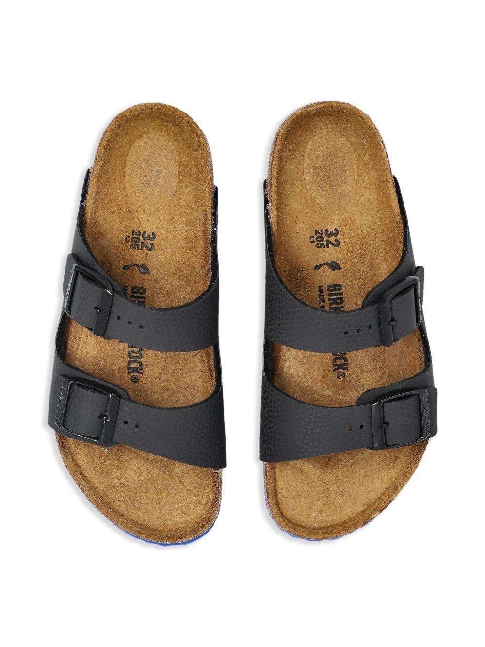 Sandali con suola blu per bambini Birkenstock Kids neri Arizona 1029491 BLACK/BLUE BIRKENSTOCK