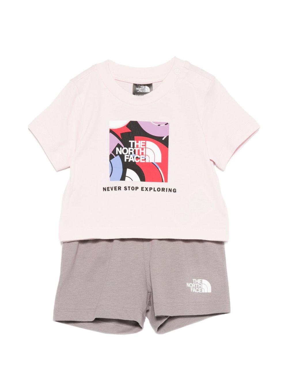 Completo per neonata The North Face multicolore con dettaglio logo NF0A8G1D MC11 THE NORTH FACE KIDS