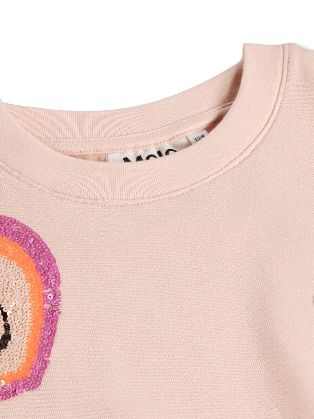 Felpa Marge per bambina Molo rosa con paillettes 2S26J206 8058 MOLO