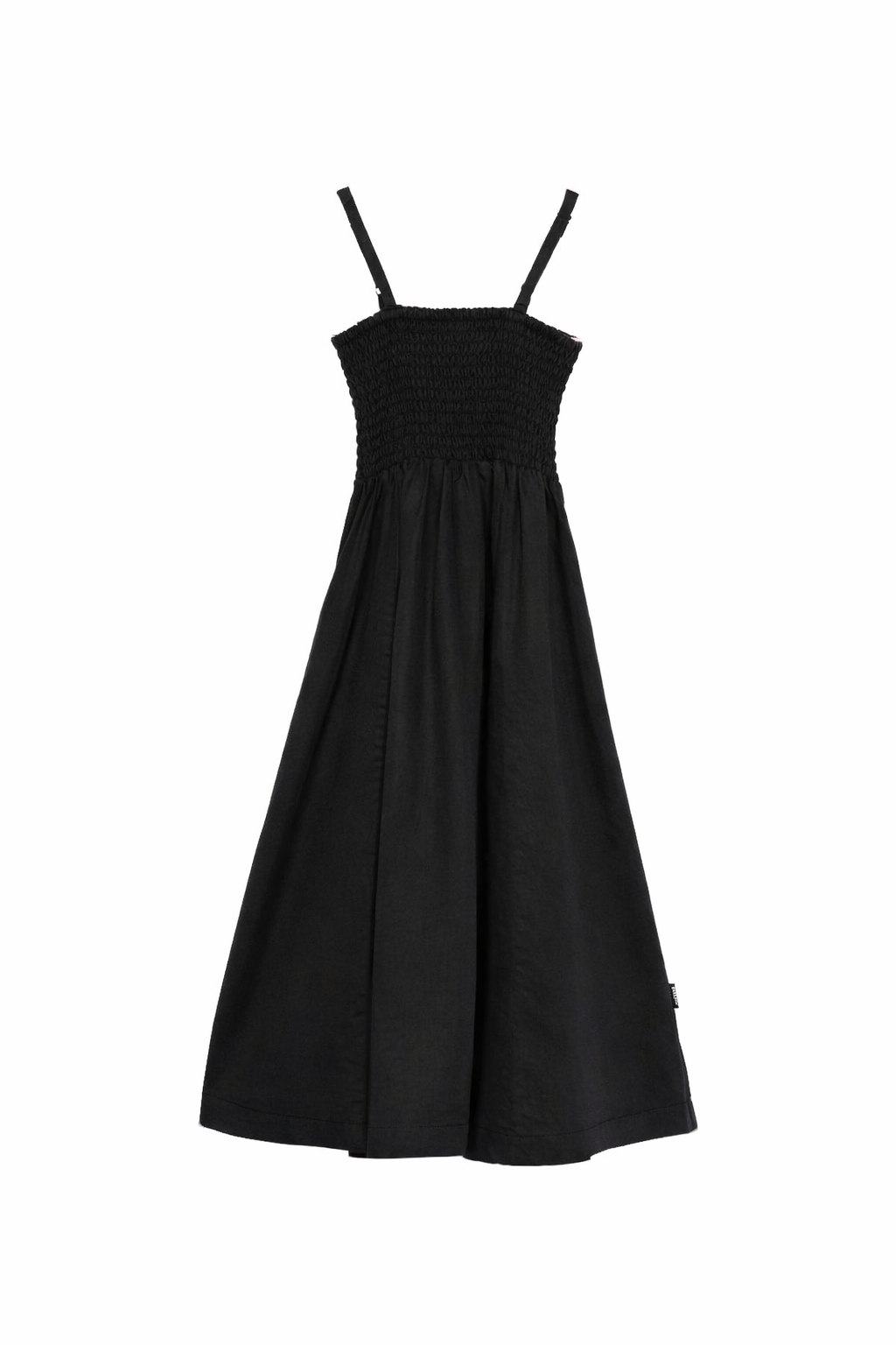 Abito Charlize per bambina Molo nero con corpetto arricciato 2S26E120 0099 MOLO KIDS