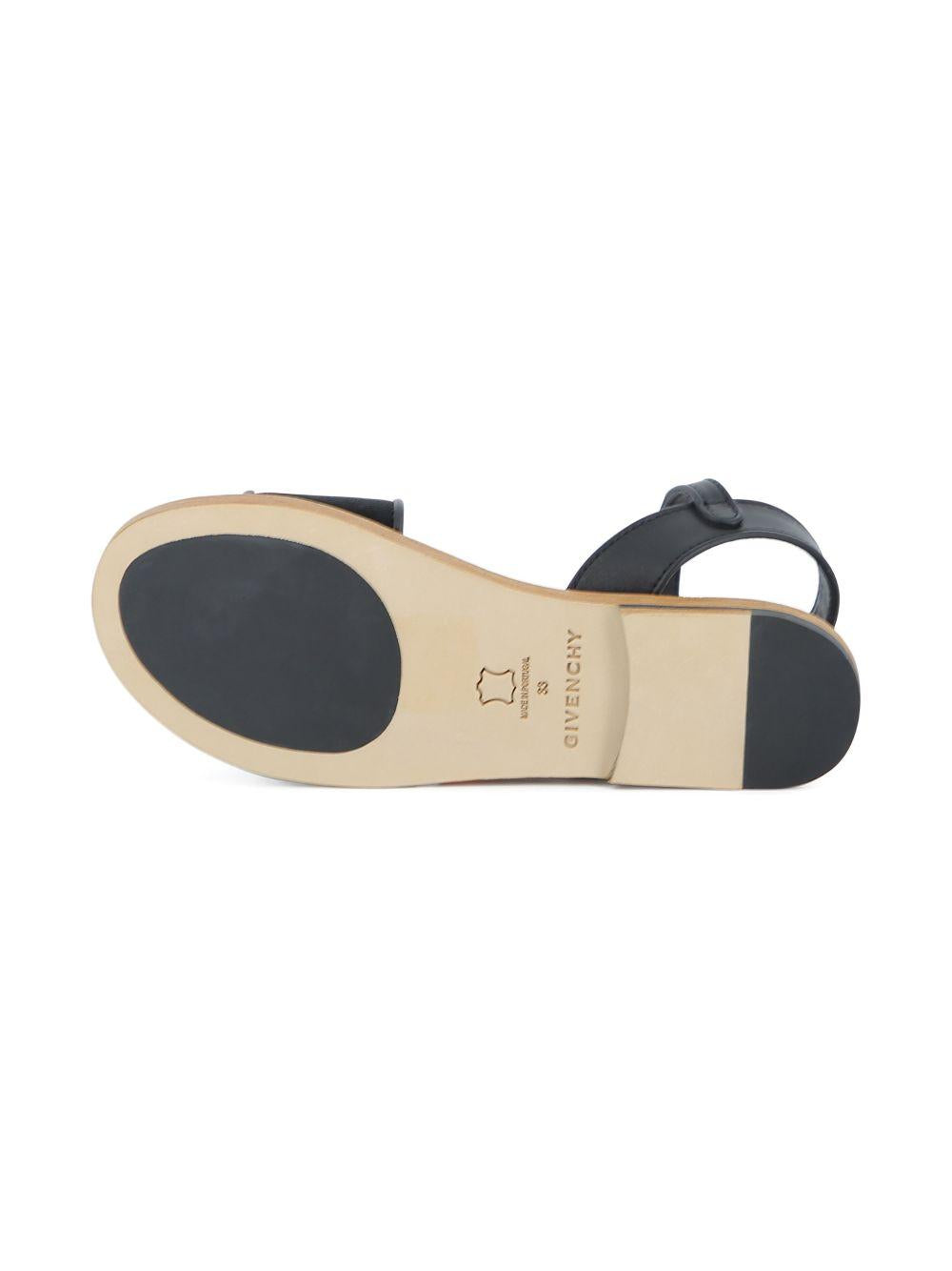 Sandali da bambina Givenchy Kids neri con dettaglio logo H31127 09B GIVENCHY KIDS