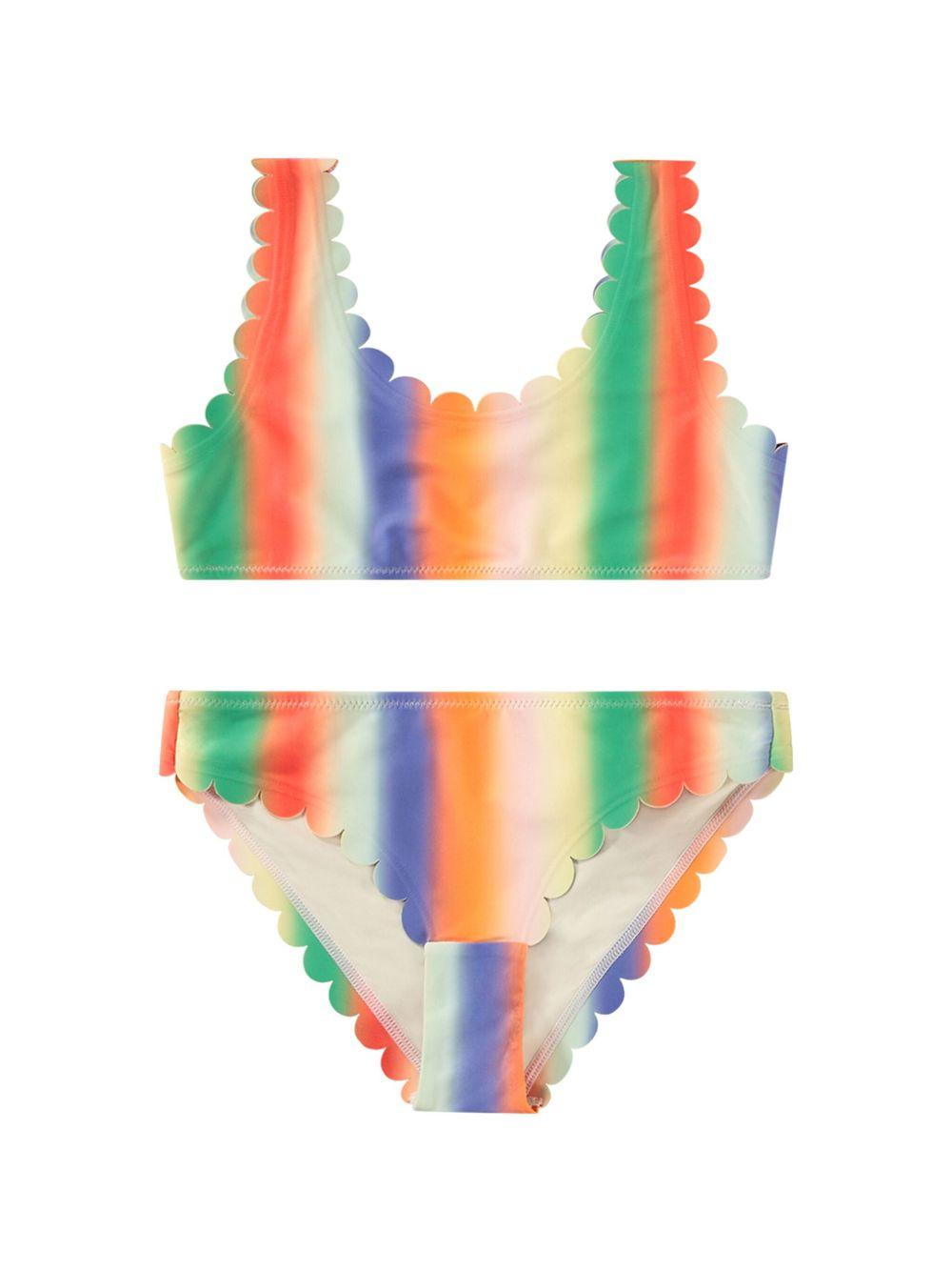 Set bikini per bambina Molo multicolor Nolina con stampa arcobaleno e vita elasticizzata 8S25P108 9245 MOLO