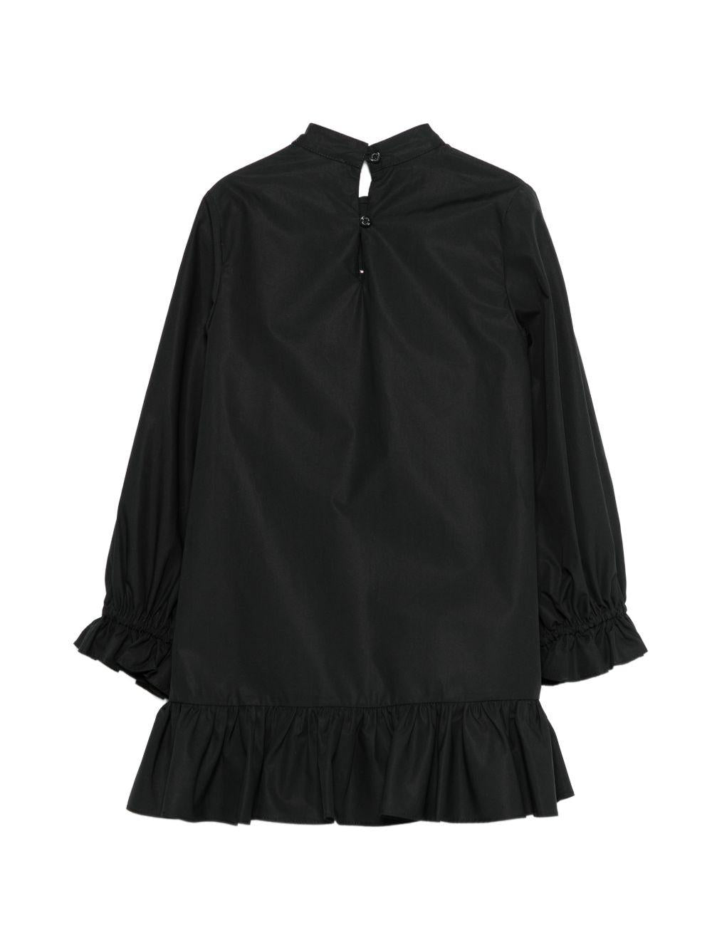 Abito per bambina Balmain Kids nero con logo ricamato BY1C80 P0562 930 BALMAIN KIDS
