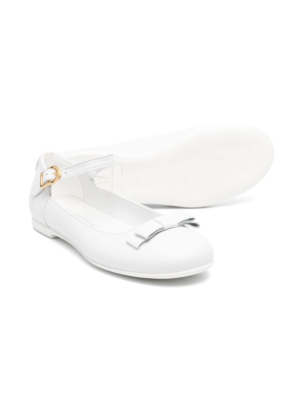 Ballerine per bambina Colorichiari bianco con fiocco con chiusura alla caviglia con fibbia FJ958490 4233 10 COLORICHIARI KIDS