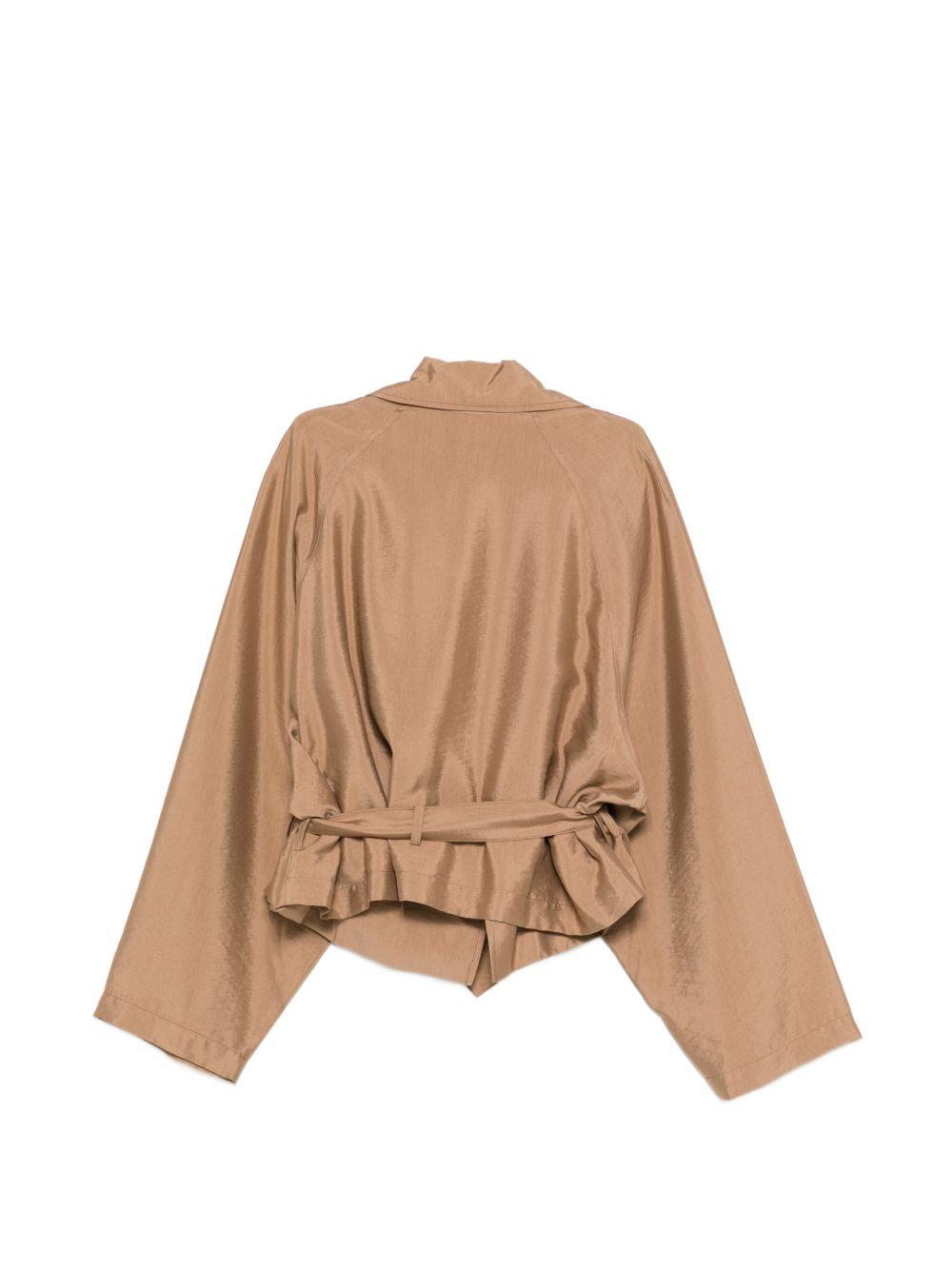 Giacca per donna Alysi marrone con cintura rimovibile 116919 P6215 PELLE ALYSI
