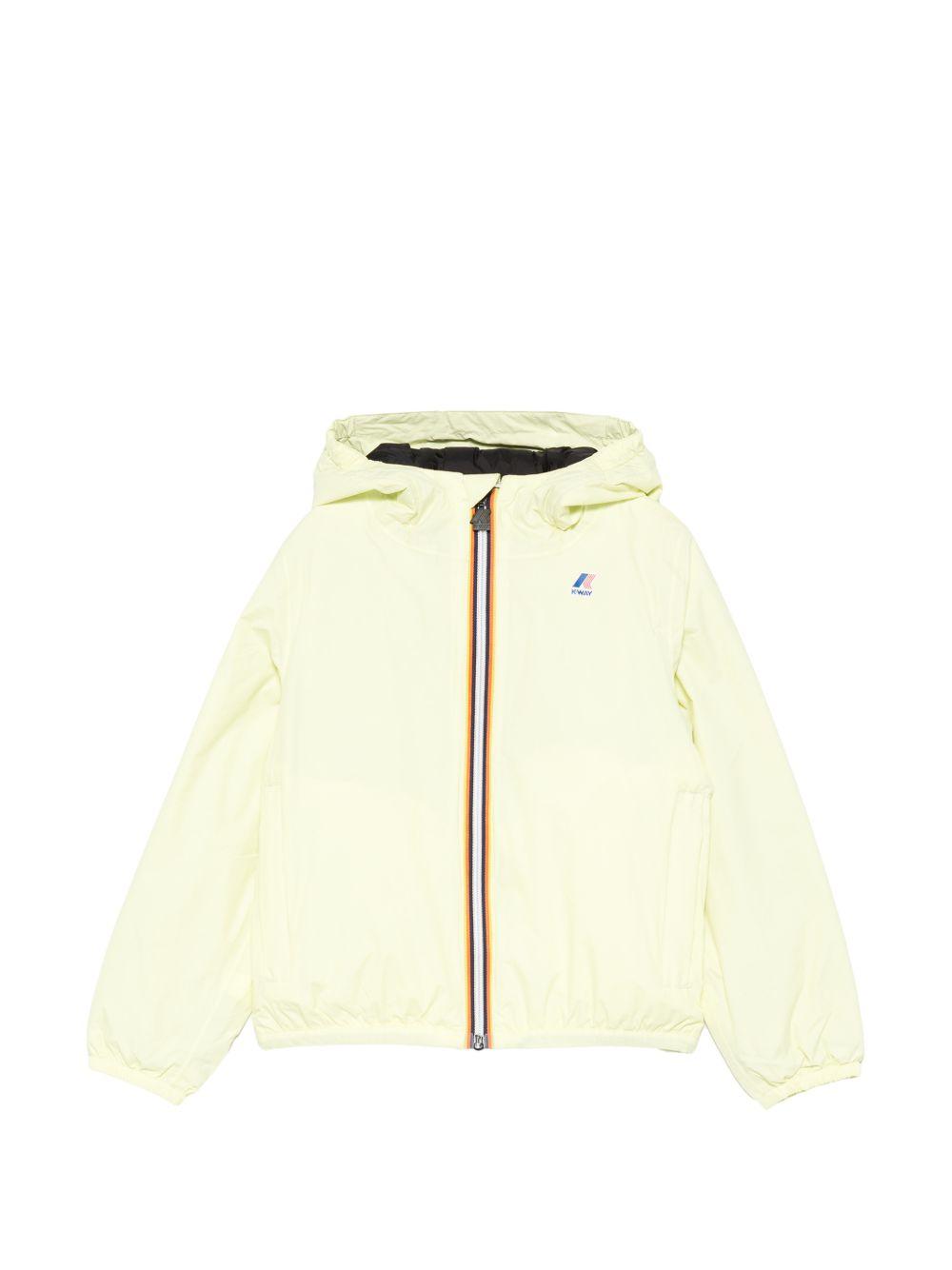 Giubbino P. Le Vrai 4.0 Claude per bambini K Way Kids giallo con logo K7141FW W0Z K-WAY KIDS