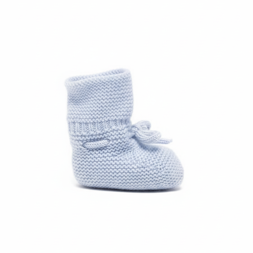Scarpine primi passi per neonato Paz Rodriguez azzurre con fiocco 018-22507 801 PaZ RODRIGUEZ KIDS