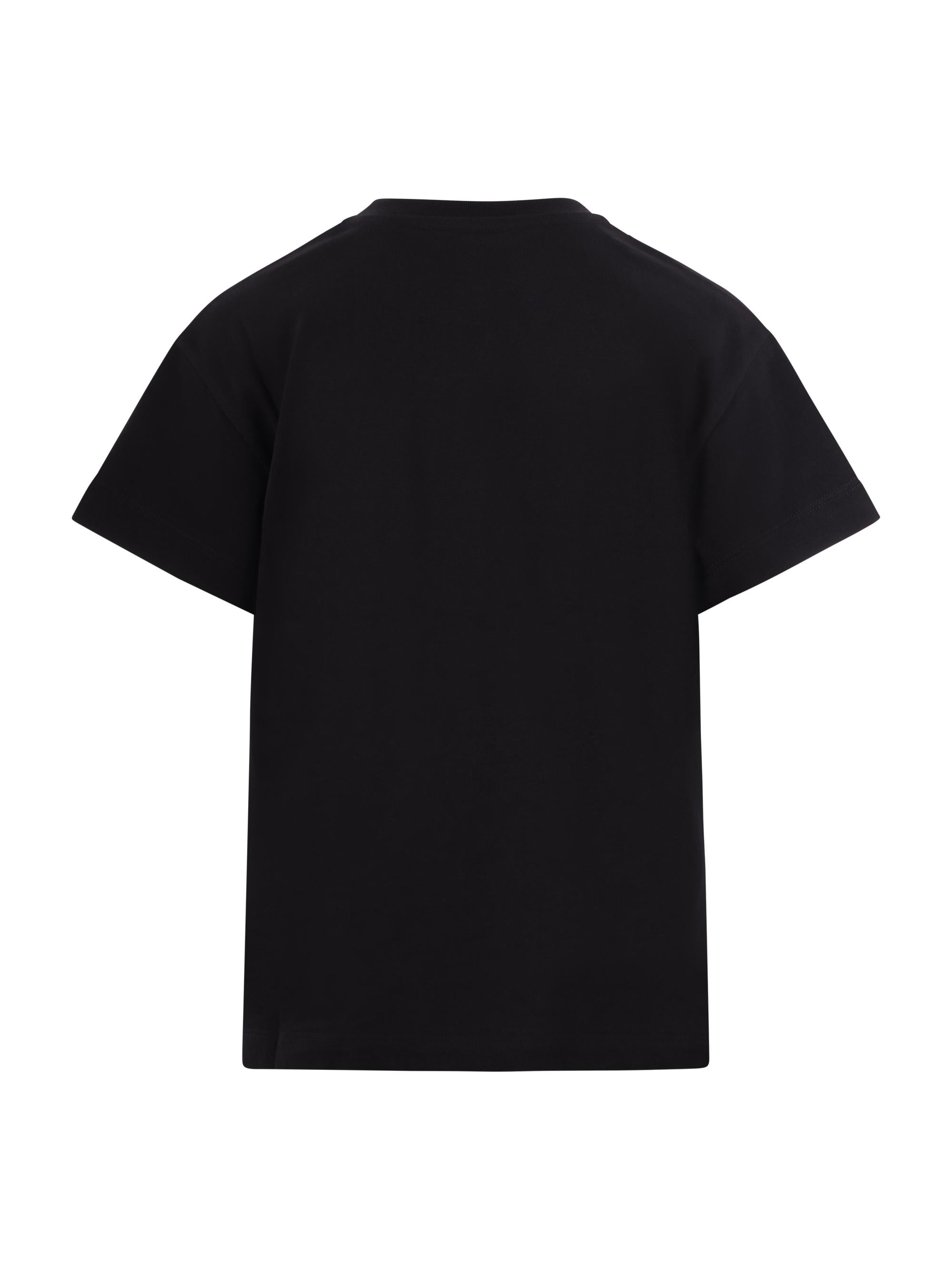 T-shirt per bambino Balmain Kids nera con logo sul fronte BY8B11 Z3672 930NE BALMAIN KIDS