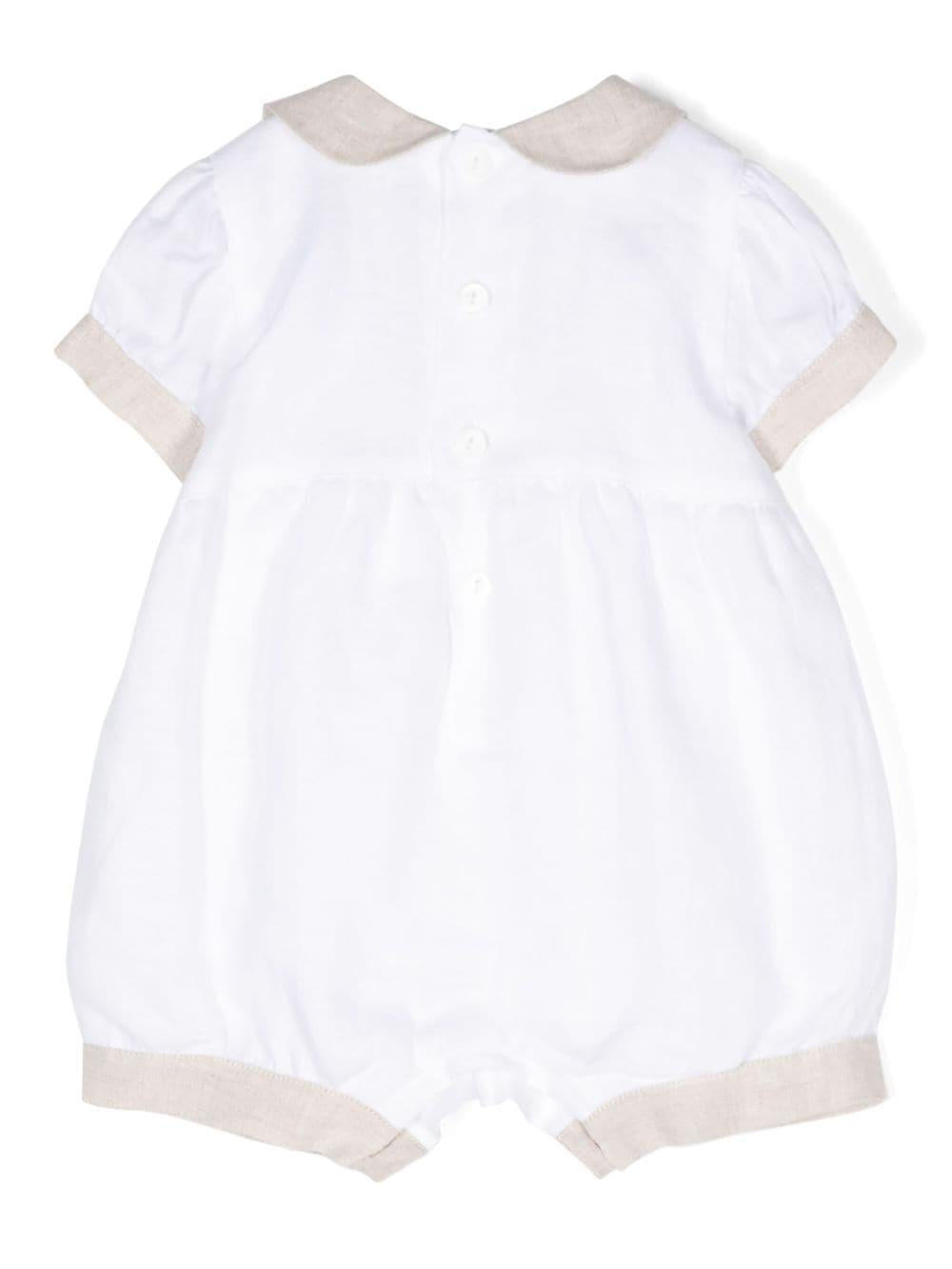 Body in lino con volant DANDOLO BIANCO JESURUM KIDS