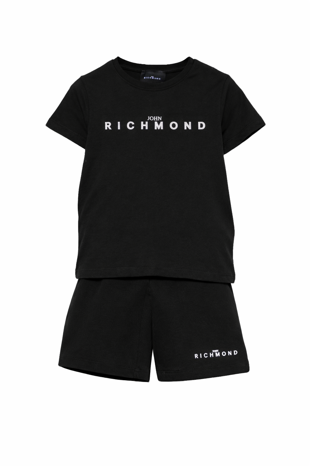 Set 2 pezzi per bambino John Richmond Junior neri con dettaglio logo RBP26018CJ BLACK JOHN RICHMOND JUNIOR