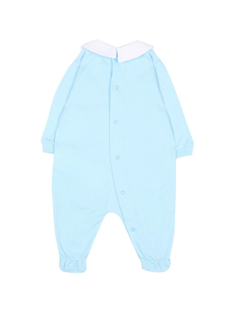 Tutina per neonato Moschino Kids azzurro con dettaglio Teddy Bear M5Y037LCA40 40304 MOSCHINO KIDS