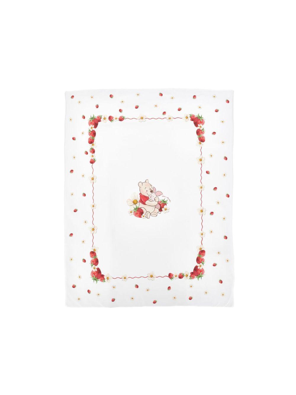 Coperte per neonati Monnalisa bianco con stampa a fiori 35G012 7084 0099 MONNALISA
