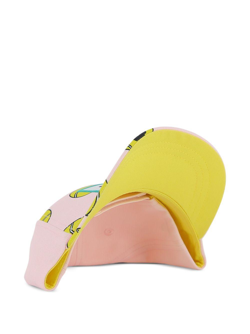 Cappello per bambina The Marc Jacobs Kids x Mickey Mouse rosa con stampa palline da tennis W60840 475 THE MARC JACOBS KIDS