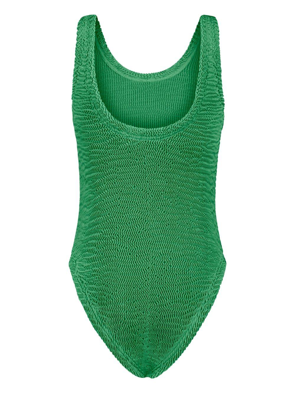 Costume intero per bambina Paramidonna Kids verde con design texturizzato SS25IZEM EMERALD PARAMIDONNA KIDS