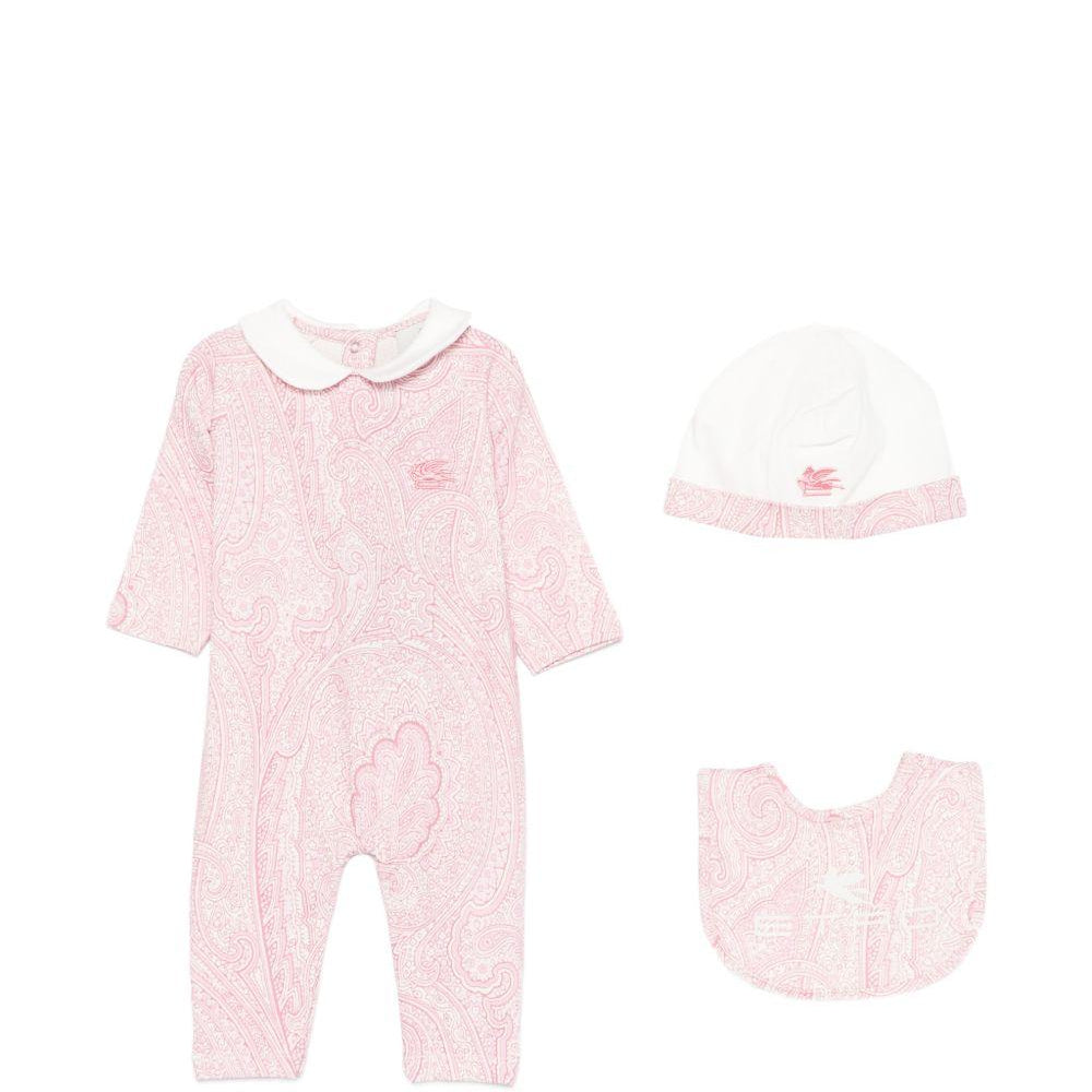 Tutine, bavaglino e cappellino per neonata ETRO KIDS rosa con stampa paisley (3 pezzi) GYB530 Z3771 502 ETRO KIDS