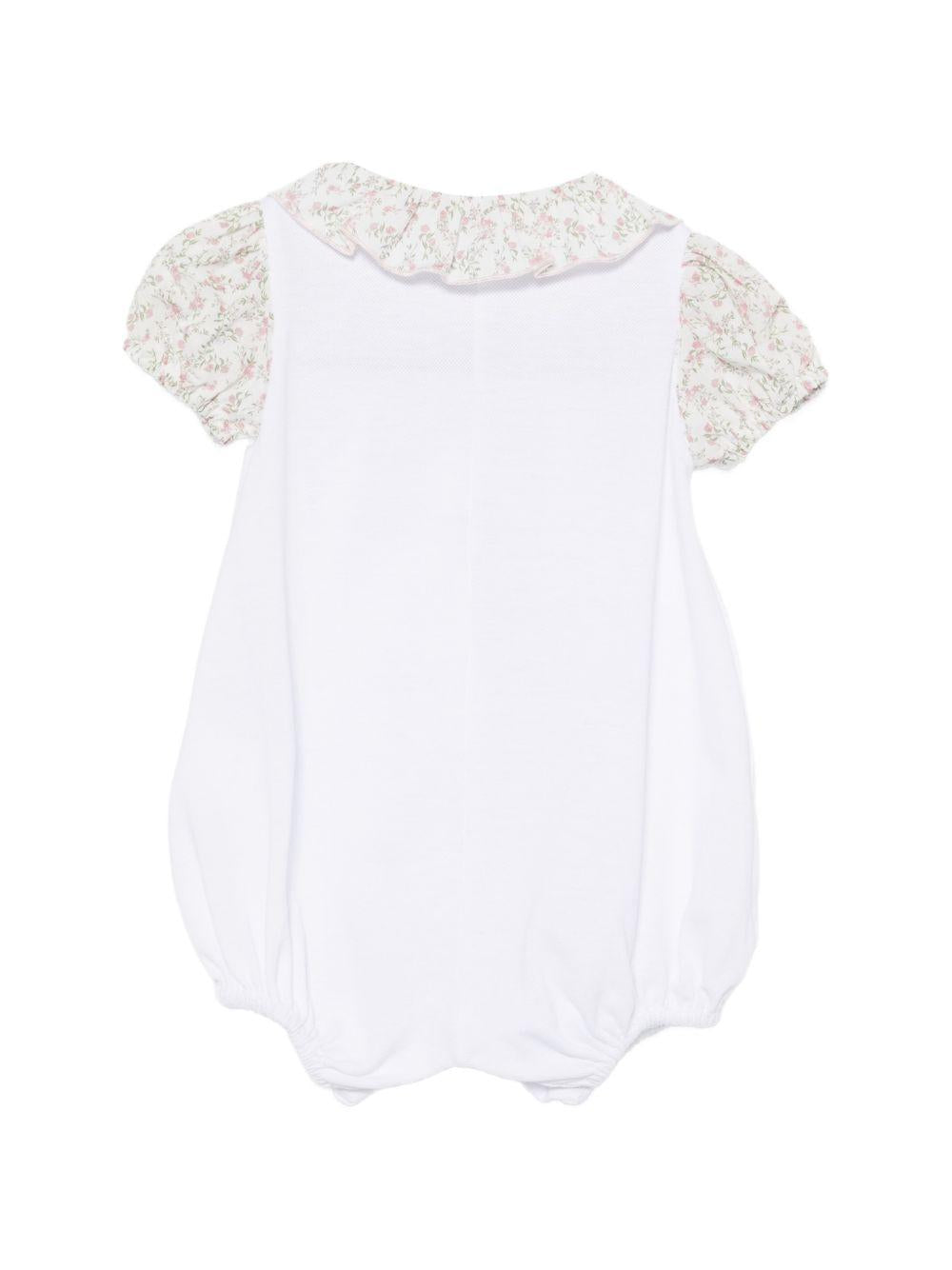 Tutina per neonata La Stupenderia bianca con stampa floreale 2TBTT58 T74 LA STUPENDERIA
