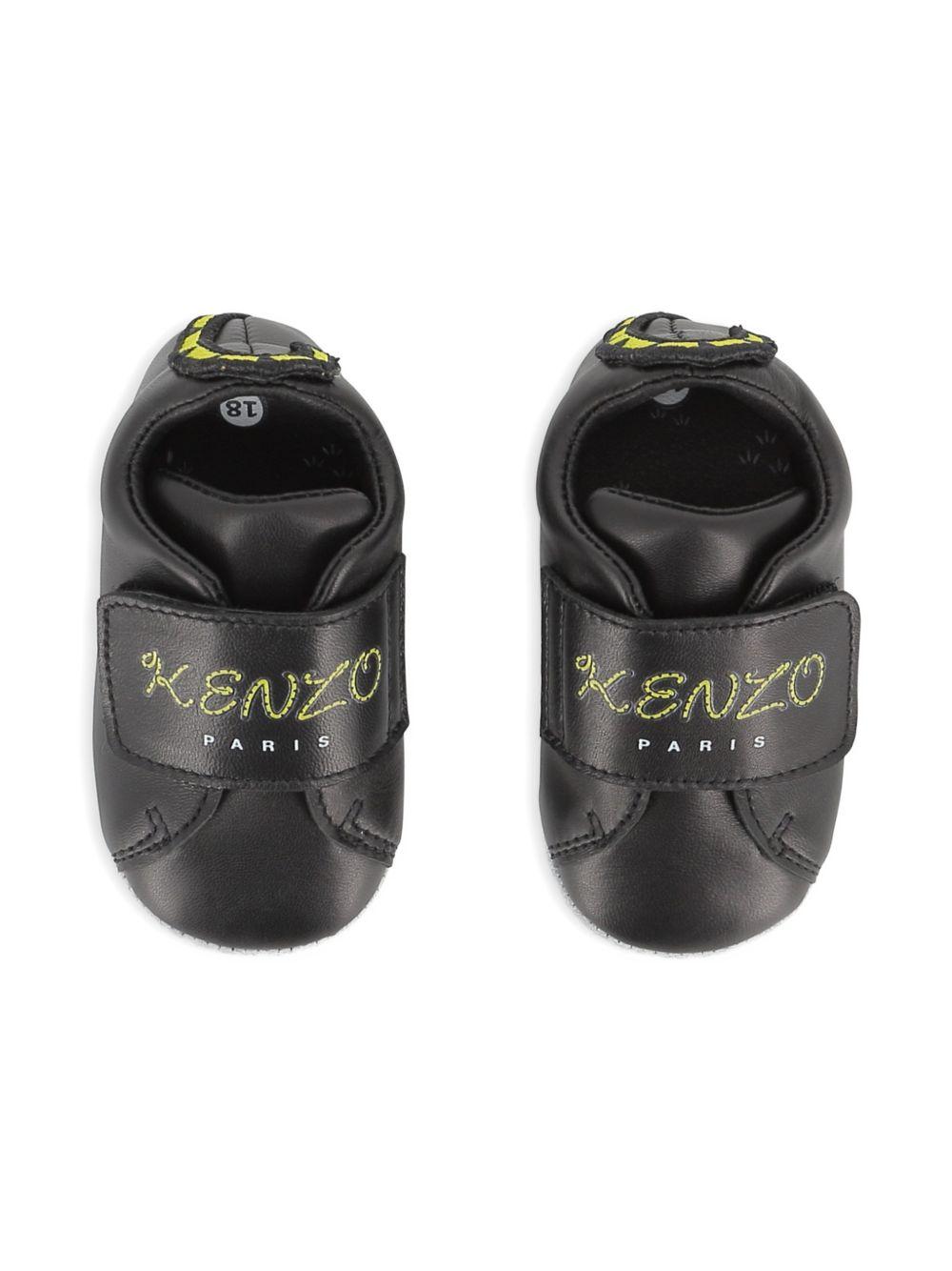 Scarpine primi passi per neonato Kenzo Kids nere con dettaglio coda K61854 095 KENZO KIDS