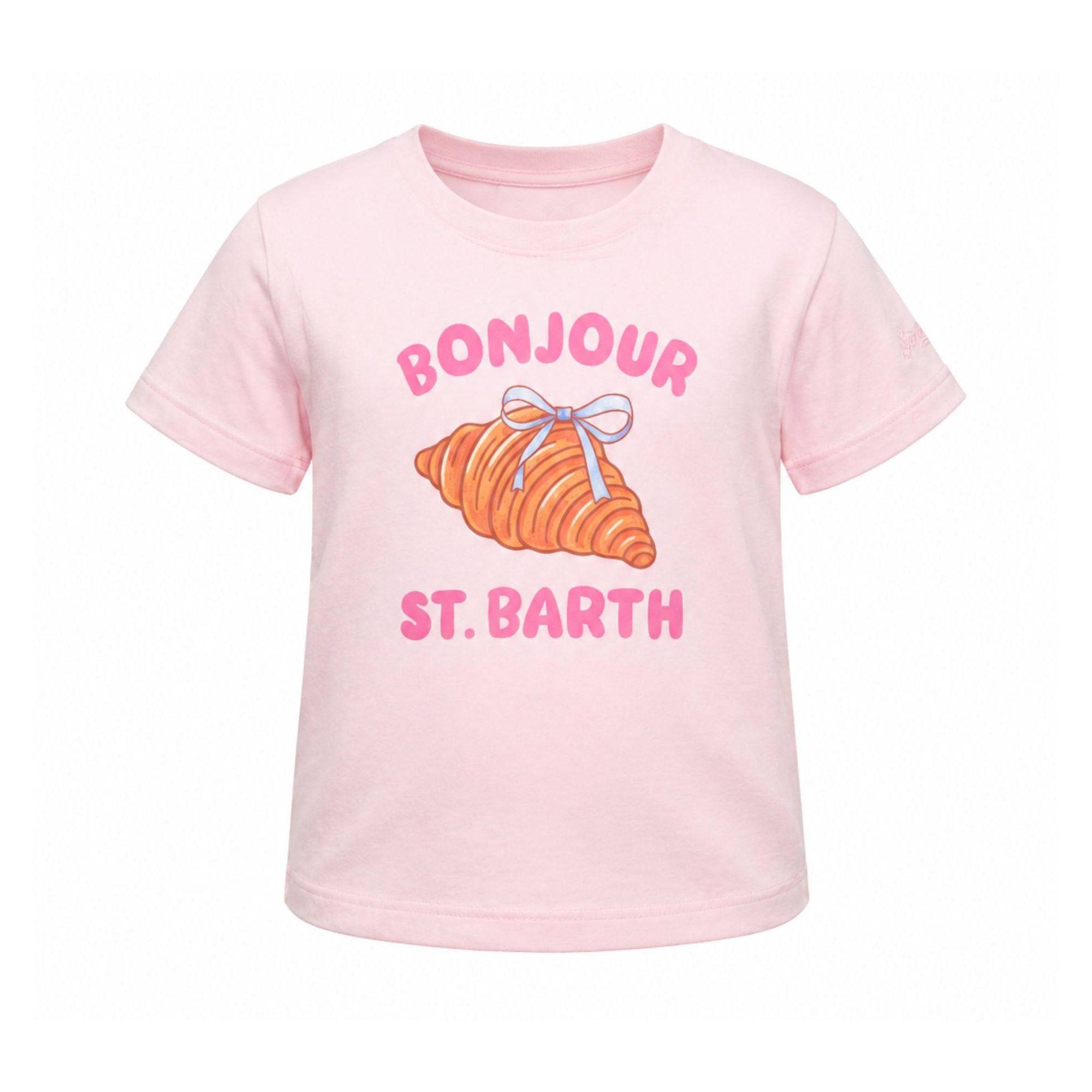 T-shirt per bambina MC2 Saint Barth Kids rosa con stampa grafica ELLY001 03803L MC2 ST. BARTH KIDS