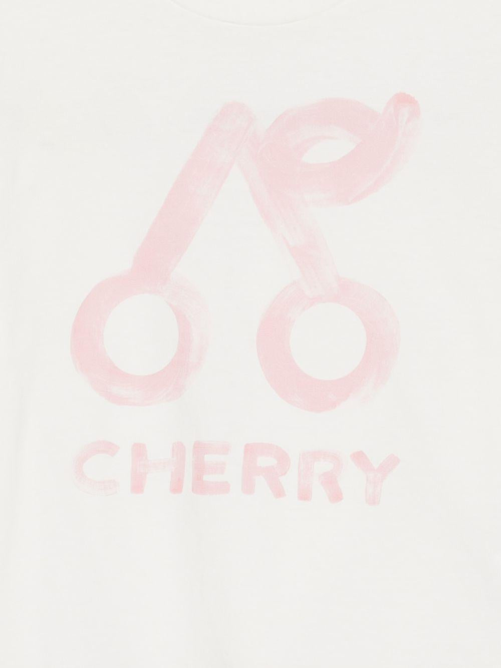 T-shirt per bambina Bonpoint bianca con stampa logo sul davanti S06GTSK00017 102 BONPOINT KIDS