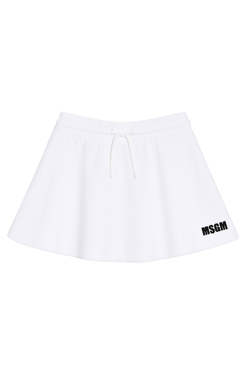 Shorts per bambina MSGM Kids bianchi con logo sul davanti S6MSJGST075 001 MSGM KIDS