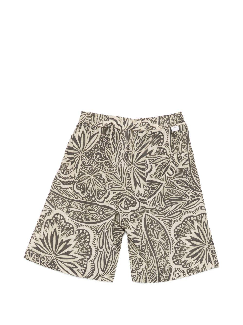 Shorts per bambino Paolo Pecora Kids verde oliva con tasche stampate PP4295 OLIVA PAOLO PECORA KIDS