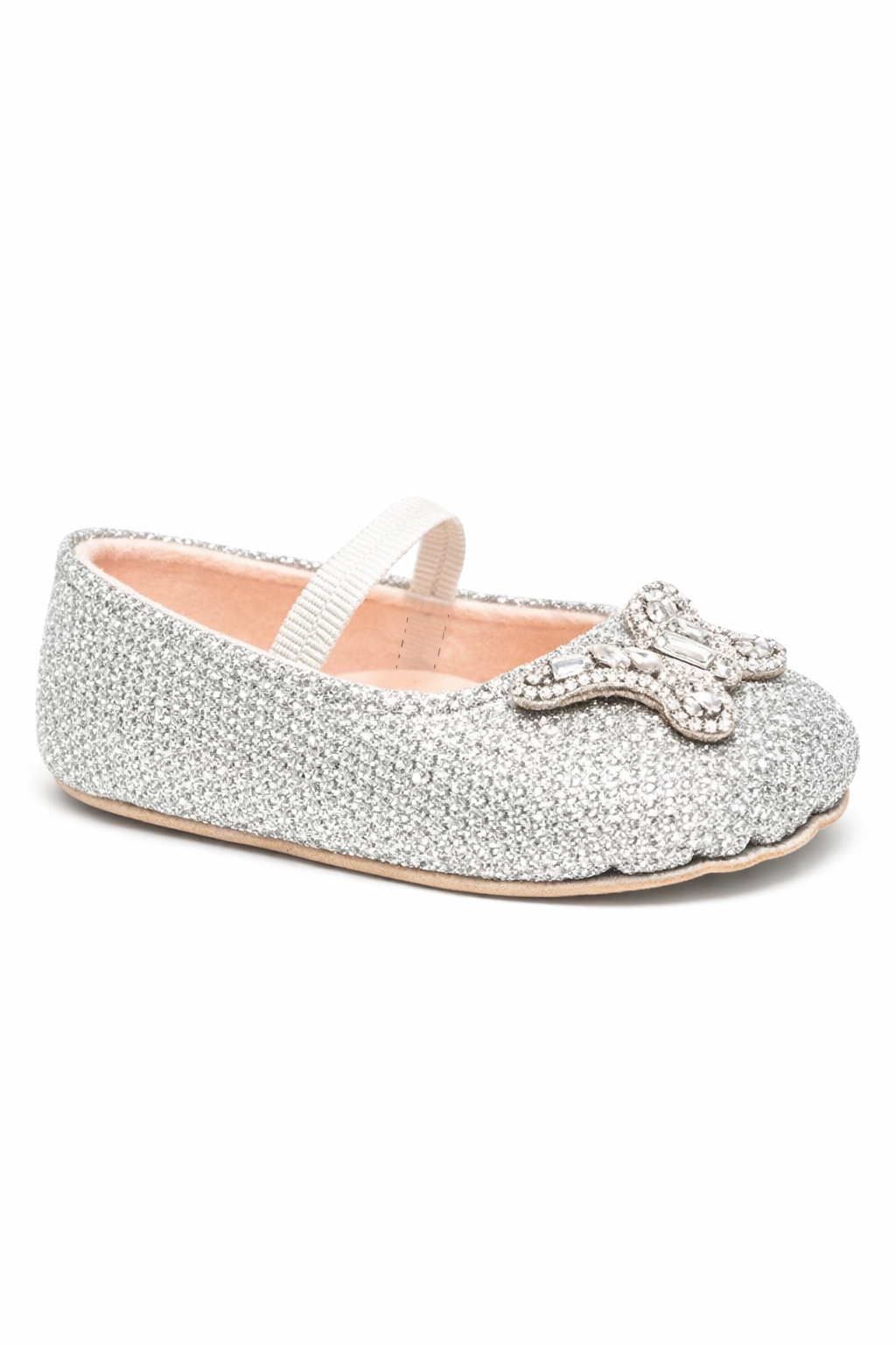 Ballerine per neonata Aruna Seth argentate con applicazione farfalla SON01 SILVER ARUNA SETH KIDS